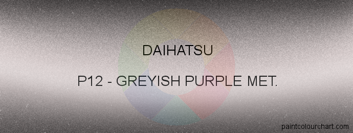 Daihatsu paint P12 Greyish Purple Met.