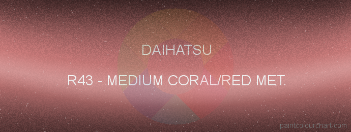Daihatsu paint R43 Medium Coral/red Met.