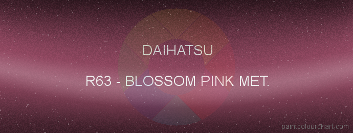 Daihatsu paint R63 Blossom Pink Met.