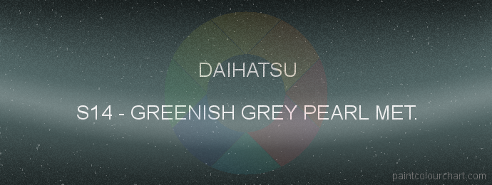 Daihatsu paint S14 Greenish Grey Pearl Met.