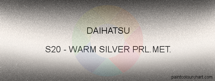 Daihatsu paint S20 Warm Silver Prl.met.