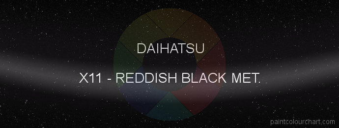 Daihatsu paint X11 Reddish Black Met.