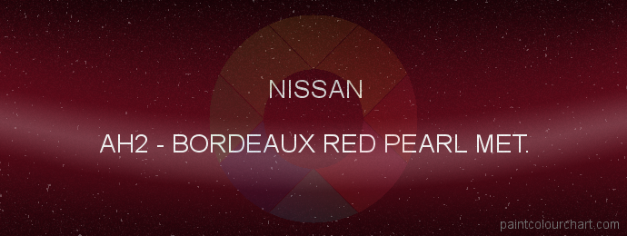 Nissan paint AH2 Bordeaux Red Pearl Met.