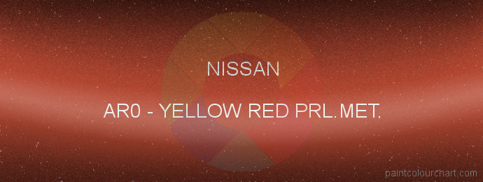 Nissan paint AR0 Yellow Red Prl.met.