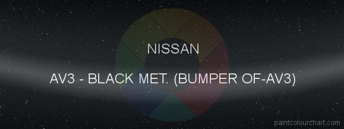 AV3 Black Met. (bumper Of-av3) for Nissan bumper | PaintColourChart.com