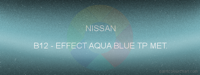 Nissan paint B12 Effect Aqua Blue Tp Met.