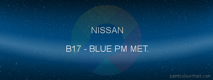 Nissan paint B17 Blue Pm Met.