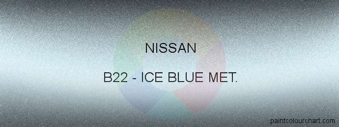 Nissan paint B22 Ice Blue Met.