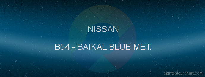 Nissan paint B54 Baikal Blue Met.