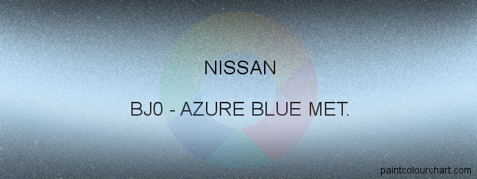Nissan paint BJ0 Azure Blue Met.
