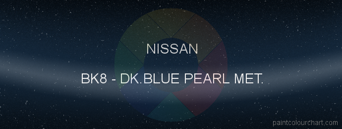 Nissan paint BK8 Dk.blue Pearl Met.