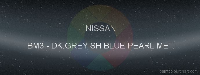Nissan paint BM3 Dk.greyish Blue Pearl Met.