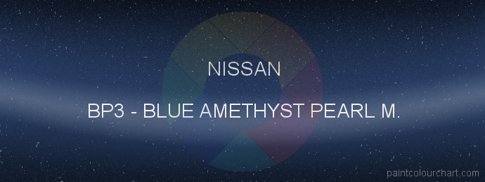 Nissan paint BP3 Blue Amethyst Pearl M.