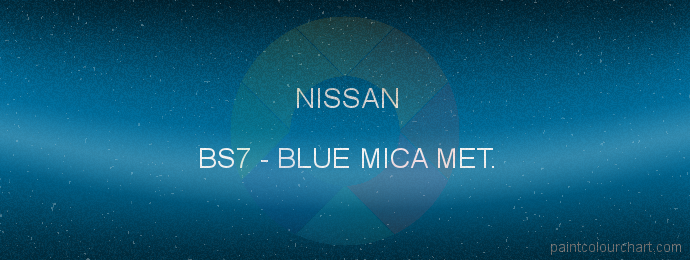Nissan paint BS7 Blue Mica Met.