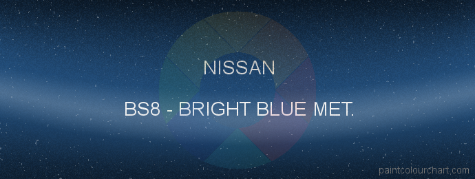 Nissan paint BS8 Bright Blue Met.