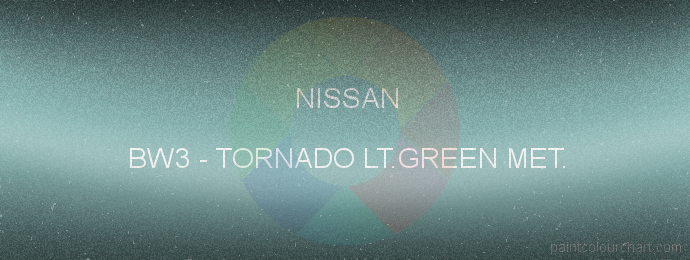 Nissan paint BW3 Tornado Lt.green Met.