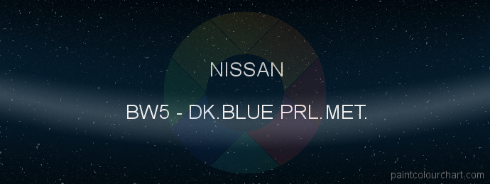 Nissan paint BW5 Dk.blue Prl.met.