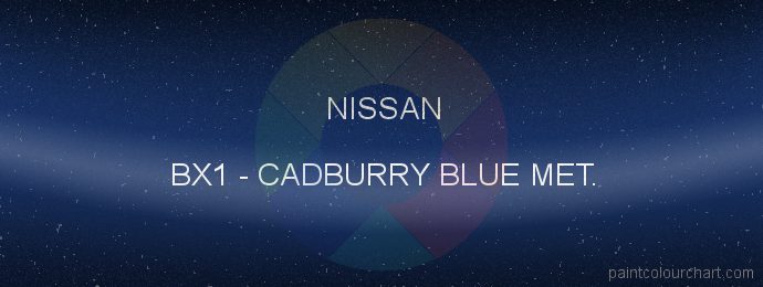 Nissan paint BX1 Cadburry Blue Met.