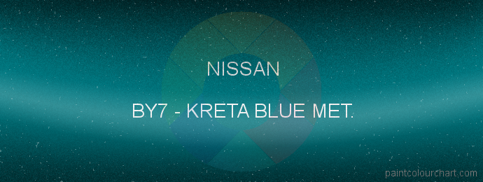 Nissan paint BY7 Kreta Blue Met.