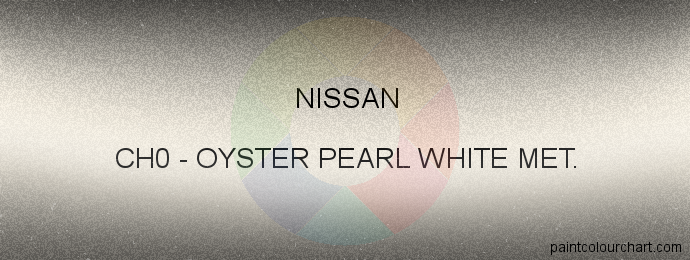 Nissan paint CH0 Oyster Pearl White Met.