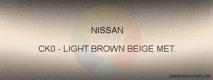Nissan paint CK0 Light Brown Beige Met.