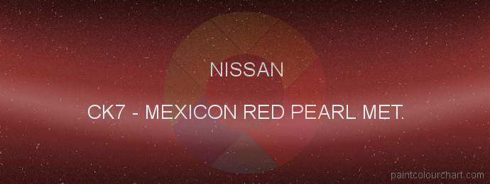 Nissan paint CK7 Mexicon Red Pearl Met.