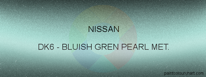 Nissan paint DK6 Bluish Gren Pearl Met.