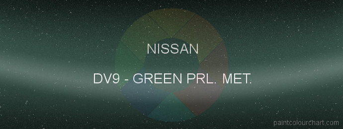 Nissan paint DV9 Green Prl. Met.