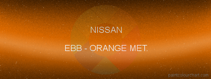Nissan paint EBB Orange Met.