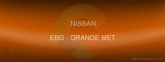 Nissan paint EBG Orange Met.