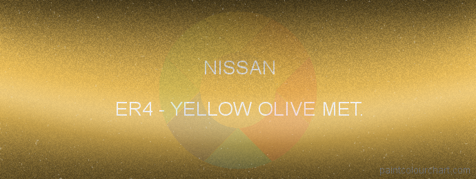 Nissan paint ER4 Yellow Olive Met.