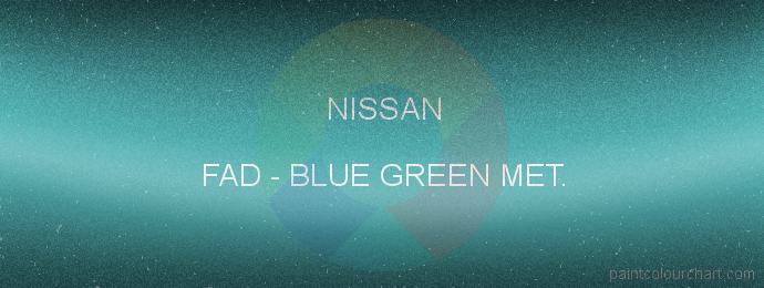 Nissan paint FAD Blue Green Met.