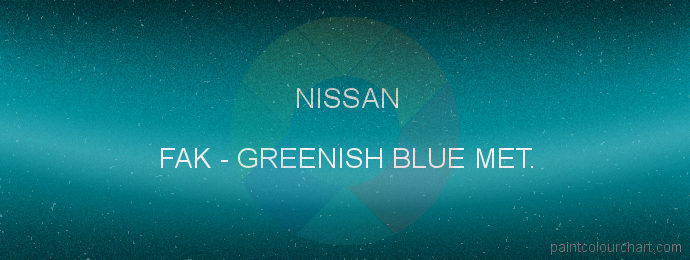 Nissan paint FAK Greenish Blue Met.