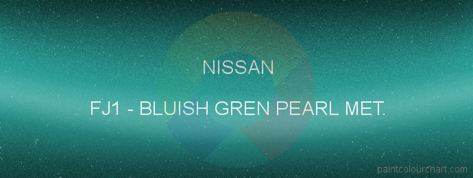 Nissan paint FJ1 Bluish Gren Pearl Met.