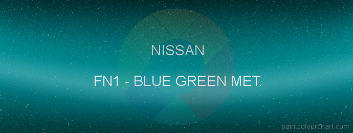 Nissan paint FN1 Blue Green Met.