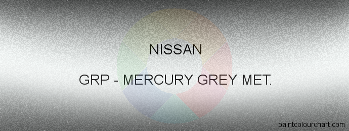 Nissan paint GRP Mercury Grey Met.
