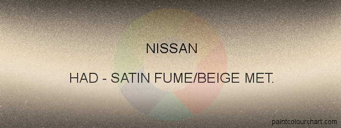 Nissan paint HAD Satin Fume/beige Met.