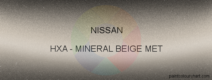 Nissan paint HXA Mineral Beige Met