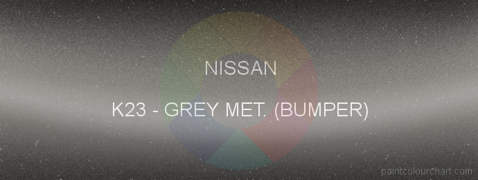 K23 Grey Met. (bumper) for Nissan bumper | PaintColourChart.com