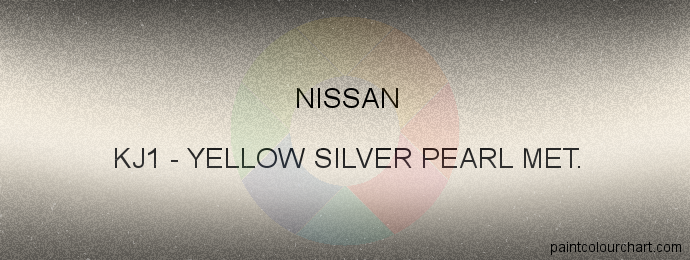 Nissan paint KJ1 Yellow Silver Pearl Met.