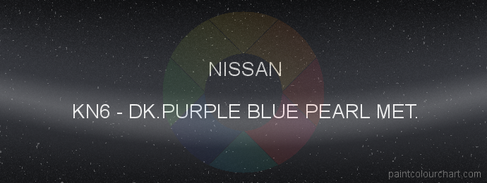 Nissan paint KN6 Dk.purple Blue Pearl Met.