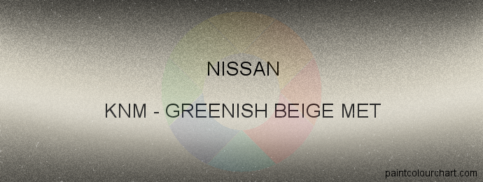 Nissan paint KNM Greenish Beige Met