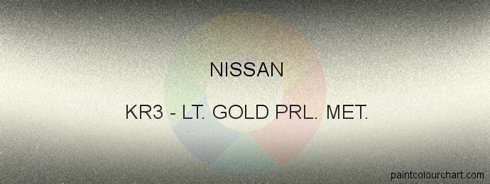 Nissan paint KR3 Lt. Gold Prl. Met.