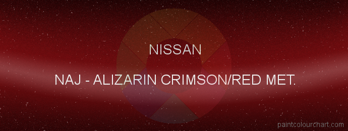 Nissan paint NAJ Alizarin Crimson/red Met.