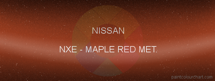 Nissan paint NXE Maple Red Met.