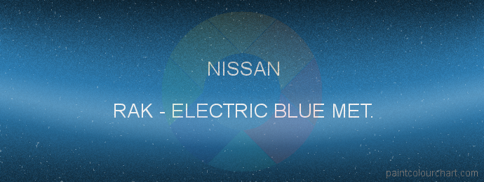 Nissan paint RAK Electric Blue Met.