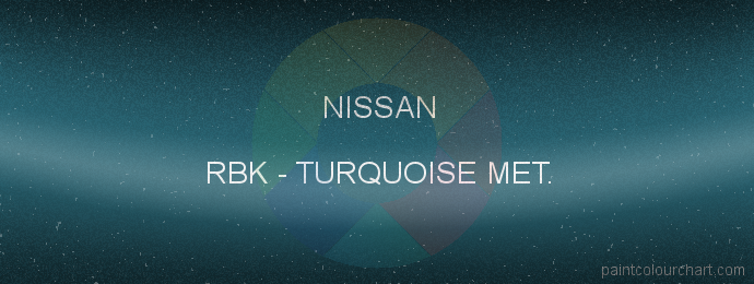 Nissan paint RBK Turquoise Met.