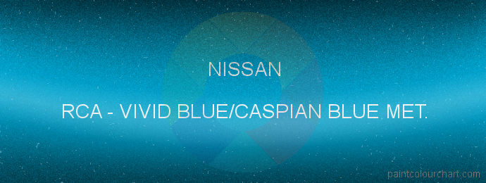 Nissan paint RCA Vivid Blue/caspian Blue Met.