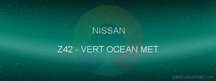 Nissan paint Z42 Vert Ocean Met.