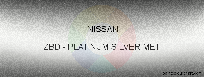Nissan paint ZBD Platinum Silver Met.
